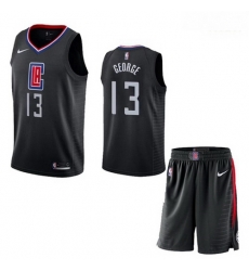 Clippers 13 Paul George Black City Edition Nike Swingman Jersey 28With Shorts Clippers 13 Paul George Black City Edition Nike Swingman Jersey 28With Shorts