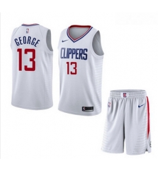 Clippers 13 Paul George White City Edition Nike Swingman Jersey 28With Shorts Clippers 13 Paul George White City Edition Nike Swingman Jersey 28With Shorts