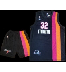 Miami Floridians 32 Shaquille O'Neal Black ABA Hardwood Classic Swingman Jersey & Shorts Suit Miami Floridians 32 Shaquille O'Neal Black ABA Hardwood Classic Swingman Jersey & Shorts Suit