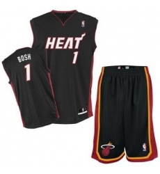 Miami Heat 1 Chris Bosh Black Revolution 30 Swingman Jersey & Shorts Suit Miami Heat 1 Chris Bosh Black Revolution 30 Swingman Jersey & Shorts Suit