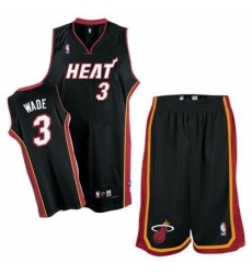 Miami Heat 3 Dwyane Wade Black Revolution 30 Swingman Jersey & Shorts Suit Miami Heat 3 Dwyane Wade Black Revolution 30 Swingman Jersey & Shorts Suit