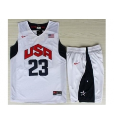USA Basketball #23 Kyrie Irving White Jersey & Shorts Suit USA Basketball #23 Kyrie Irving White Jersey & Shorts Suit