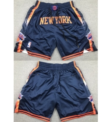 Men New Yok Knicks Navy Shorts Men New Yok Knicks Navy Shorts