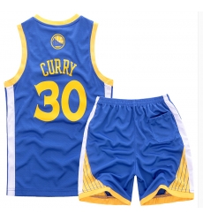Youth NBA Golden State Warriors 30# Steve Curry Blue Suit Sets Youth NBA Golden State Warriors 30# Steve Curry Blue Suit Sets