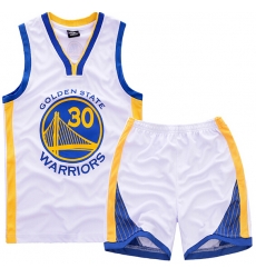 Youth NBA Golden State Warriors 30# Steve Curry White Suit Sets Youth NBA Golden State Warriors 30# Steve Curry White Suit Sets