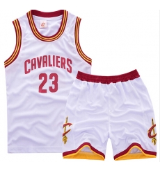 youth Cleveland Cavaliers 23# Lebron James White Suit Sets youth Cleveland Cavaliers 23# Lebron James White Suit Sets