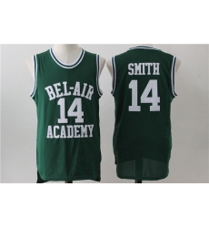 Men Bel Air Academy 14 Will Smith Green Stitched Movie Jersey Men Bel Air Academy 14 Will Smith Green Stitched Movie Jersey