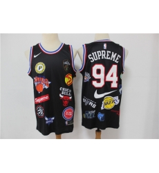Men Supreme Nike 18ss NBA Teams Jersey Black Men Supreme Nike 18ss NBA Teams Jersey Black