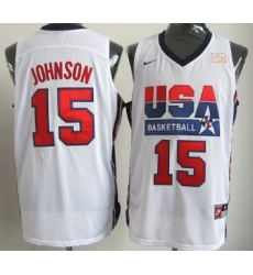 1992 Olympics Team USA 15 Magic Johnson White Swingman Jersey 1992 Olympics Team USA 15 Magic Johnson White Swingman Jersey