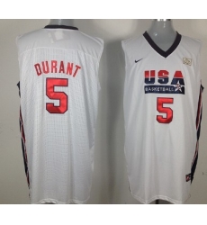 1992 Olympics Team USA 5 Kevin Durant White Swingman Jersey 1992 Olympics Team USA 5 Kevin Durant White Swingman Jersey