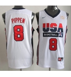 1992 Olympics Team USA 8 Scottie Pippen White Swingman Jersey 1992 Olympics Team USA 8 Scottie Pippen White Swingman Jersey