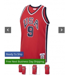 Michael Jordan USA Basketball Mitchell Nexx Authentic 1984 Red Jersey Michael Jordan USA Basketball Mitchell Nexx Authentic 1984 Red Jersey