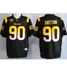 Arizona State Sun Devis (ASU) 90 Will Sutton Black NCAA Jerseys Arizona State Sun Devis (ASU) 90 Will Sutton Black NCAA Jerseys