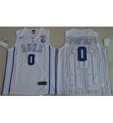 Blue Devils #0 Jayson Tatum White Basketball Elite Stitched NCAA Jersey Blue Devils #0 Jayson Tatum White Basketball Elite Stitched NCAA Jersey