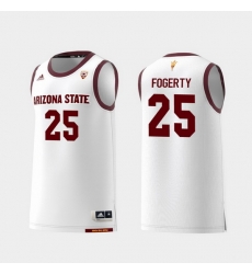 Men Arizona State Sun Devils Grant Fogerty White Replica College Basketball Jersey Men Arizona State Sun Devils Grant Fogerty White Replica College Basketball Jersey