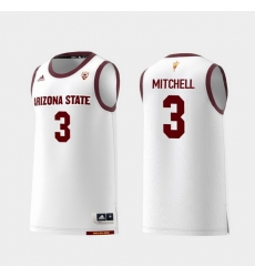 Men Arizona State Sun Devils Mickey Mitchell White Replica College Basketball Jersey Men Arizona State Sun Devils Mickey Mitchell White Replica College Basketball Jersey