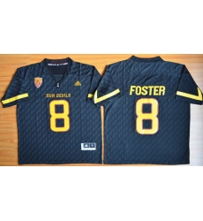 Sun Devils #8 D J Foster New Black Stitched NCAA Basketball Jersey Sun Devils #8 D J Foster New Black Stitched NCAA Basketball Jersey