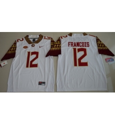 Florida State Seminoles 12 Deondre Francois White College Jersey Florida State Seminoles 12 Deondre Francois White College Jersey