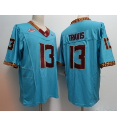 Men Florida State Seminoles #13 Jordan Travis White 2023 F U S E Blue Stitched Limited NCAA Jersey Men Florida State Seminoles #13 Jordan Travis White 2023 F U S E Blue Stitched Limited NCAA Jersey