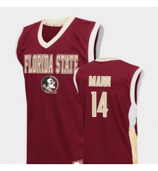 Men Florida State Seminoles Terance Mann Red Fadeaway College Basketball Jersey Men Florida State Seminoles Terance Mann Red Fadeaway College Basketball Jersey