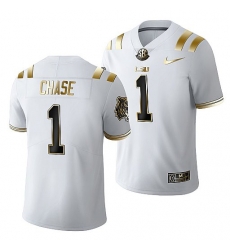 Lsu Tigers Ja'Marr Chase Golden Edition Limited Football White Jersey Lsu Tigers Ja'Marr Chase Golden Edition Limited Football White Jersey
