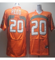 Hurricanes #20 Ed Reed Orange Embroidered NCAA Jerseys Hurricanes #20 Ed Reed Orange Embroidered NCAA Jerseys