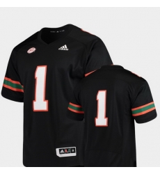 Men Miami Hurricanes Black College Football Premier Jersey Men Miami Hurricanes Black College Football Premier Jersey