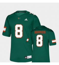 Men Miami Hurricanes Braxton Berrios 8 Green Nflpa Alumni Chase Replica Jersey Men Miami Hurricanes Braxton Berrios 8 Green Nflpa Alumni Chase Replica Jersey