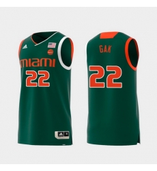 Men Miami Hurricanes Deng Gak Green Replica College Basketball Jersey Men Miami Hurricanes Deng Gak Green Replica College Basketball Jersey