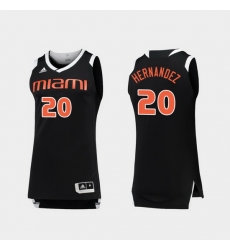 Men Miami Hurricanes Dewan Hernandez Black White Chase College Basketball Jersey Men Miami Hurricanes Dewan Hernandez Black White Chase College Basketball Jersey