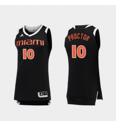 Men Miami Hurricanes Dominic Proctor Black White Chase College Basketball Jersey Men Miami Hurricanes Dominic Proctor Black White Chase College Basketball Jersey