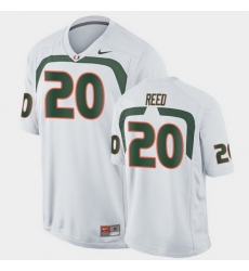 Men Miami Hurricanes Ed Reed Game White College Football Jersey Men Miami Hurricanes Ed Reed Game White College Football Jersey