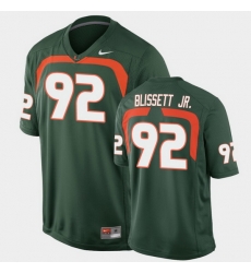 Men Miami Hurricanes Jason Blissett Jr. Game Green College Football Jersey Men Miami Hurricanes Jason Blissett Jr. Game Green College Football Jersey