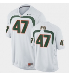 Men Miami Hurricanes Michael Irvin Game White College Football Jersey Men Miami Hurricanes Michael Irvin Game White College Football Jersey