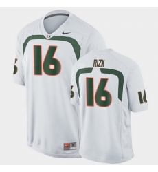 Men Miami Hurricanes Ryan Rizk Game White College Football Jersey Men Miami Hurricanes Ryan Rizk Game White College Football Jersey