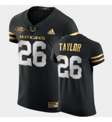 Men Miami Hurricanes Sean Taylor Golden Edition Black Authentic Jersey Men Miami Hurricanes Sean Taylor Golden Edition Black Authentic Jersey