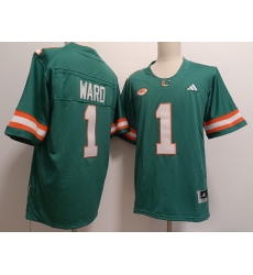 Miami Hurricanes #1 Cam Ward Green Miami Hurricanes #1 Cam Ward Green