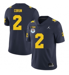 Men Michigan Wolverines Blake Corum #2 Navy Blue High School F U S E Stitched 2024 Rose Bowl Jersey Men Michigan Wolverines Blake Corum #2 Navy Blue High School F U S E Stitched 2024 Rose Bowl Jersey