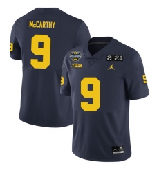 Men Michigan Wolverines J.J. Mccarthy Maize #9 College Football Navy 2024 National Champions Jersey Men Michigan Wolverines J.J. Mccarthy Maize #9 College Football Navy 2024 National Champions Jersey