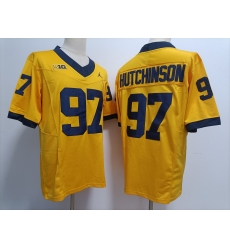 Men Women Youth Michigan Wolverines #7 Aidan Hutchinson Yellow 2023 F U S E Stitched NCAA Jersey Men Women Youth Michigan Wolverines #7 Aidan Hutchinson Yellow 2023 F U S E Stitched NCAA Jersey
