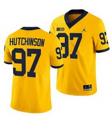 Michigan Wolverines Aidan Hutchinson Maize College Football Men Jersey Michigan Wolverines Aidan Hutchinson Maize College Football Men Jersey