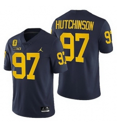 Michigan Wolverines Aidan Hutchinson Navy Tm 42 Patch Honor Tate Myre Jersey Michigan Wolverines Aidan Hutchinson Navy Tm 42 Patch Honor Tate Myre Jersey