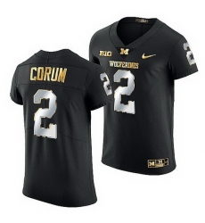 Michigan Wolverines Blake Corum 2021 22 Golden Edition Elite Football Black Jersey Michigan Wolverines Blake Corum 2021 22 Golden Edition Elite Football Black Jersey