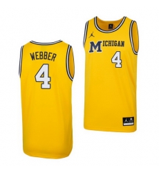 Michigan Wolverines Chris Webber Maize College Basketball Jersey Michigan Wolverines Chris Webber Maize College Basketball Jersey