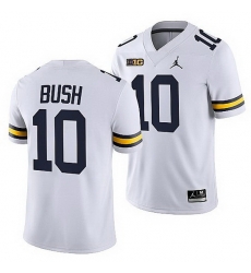 Michigan Wolverines Devin Bush White Nfl Alumni Men Jersey Michigan Wolverines Devin Bush White Nfl Alumni Men Jersey