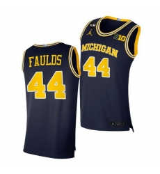 Michigan Wolverines Jaron Faulds 2021 Big Ten Regular Season Champions Blm Navy Jersey Michigan Wolverines Jaron Faulds 2021 Big Ten Regular Season Champions Blm Navy Jersey