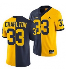 Michigan Wolverines Taco Charlton Navy Maize Split Edition Nfl Alumni Jersey Michigan Wolverines Taco Charlton Navy Maize Split Edition Nfl Alumni Jersey