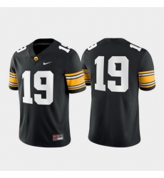 Men Iowa Hawkeyes 19 Black Game Jersey Men Iowa Hawkeyes 19 Black Game Jersey