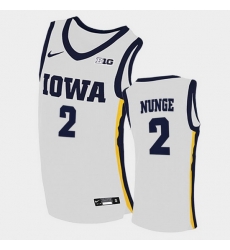 Men Iowa Hawkeyes Jack Nunge Home White College Basketball Jersey Men Iowa Hawkeyes Jack Nunge Home White College Basketball Jersey