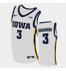 Men Iowa Hawkeyes Jordan Bohannon Home White College Basketball Jersey Men Iowa Hawkeyes Jordan Bohannon Home White College Basketball Jersey